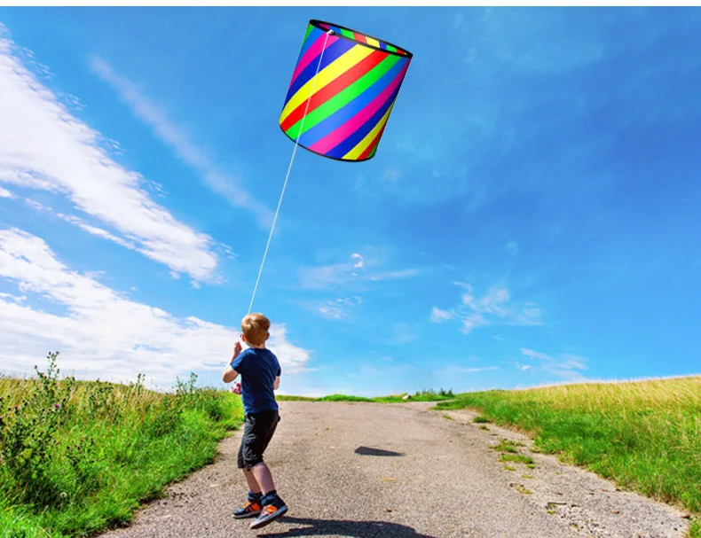 New High Quality 3D Single Line Rainbow  Adult Kites Sports Beach With Handle and String Easy to Fly