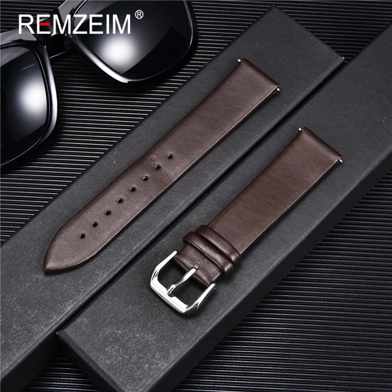 Ultradünnes Echtleder-Armband, Uhrengürtelband, Armbanduhrenband, 8 mm, 10 mm, 12 mm, 14 mm, 16 mm, 18 mm, 20 mm, 22 mm, Rot, Weiß, Schwarz – Detail 8