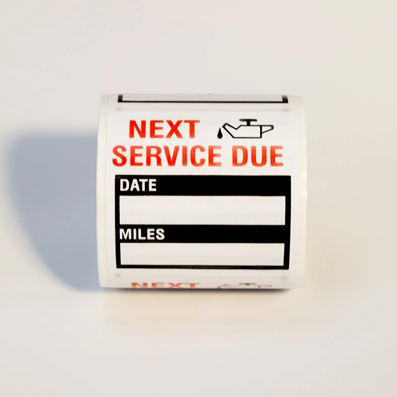 Auto Olie Onderhoud Herinnering Sticker Reparatie En Vervanging Autoruit Sticker Label Auto Sticker "Volgende Service Wijten"