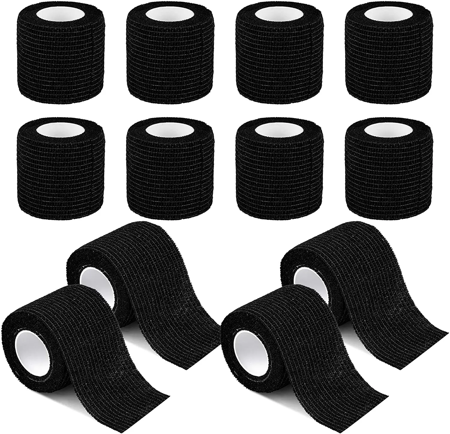 15 Rolls Self Adhesive Wrap Non Woven Bandage Wrap Breathable Pets Athletic for Sports Injury Ankle Knee Wrist Sprains