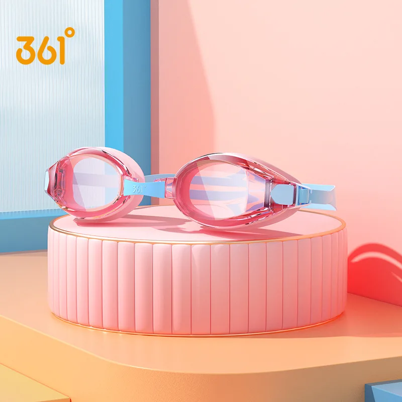 Optical Swimming Goggles Children Myopia Pool Earplug Professional Waterproof Bathing Eyewear Prescription Kids Diving Glasses