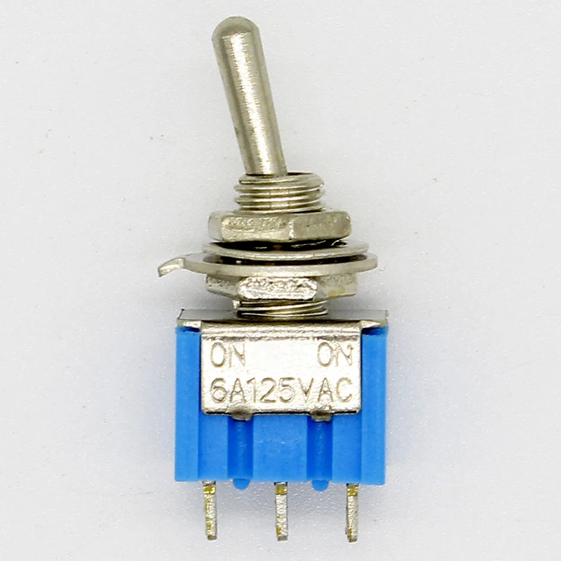 10pc/LOT Blue Mini MTS-102 3-Pin SPDT ON-ON 6A 125VAC Miniature Toggle Switches