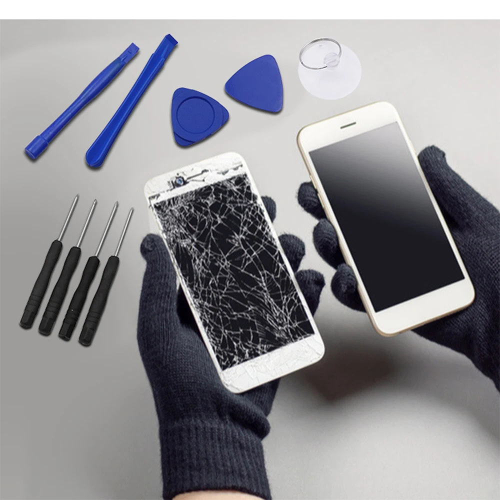 Imagem -06 - Ferramentas de Abertura Desmontar Kit para Iphone 4s 5s 6s x Kit de Ferramentas de Reparo do Telefone Móvel Inteligente 5pc 8pc 9pc Chave de Fenda Conjunto
