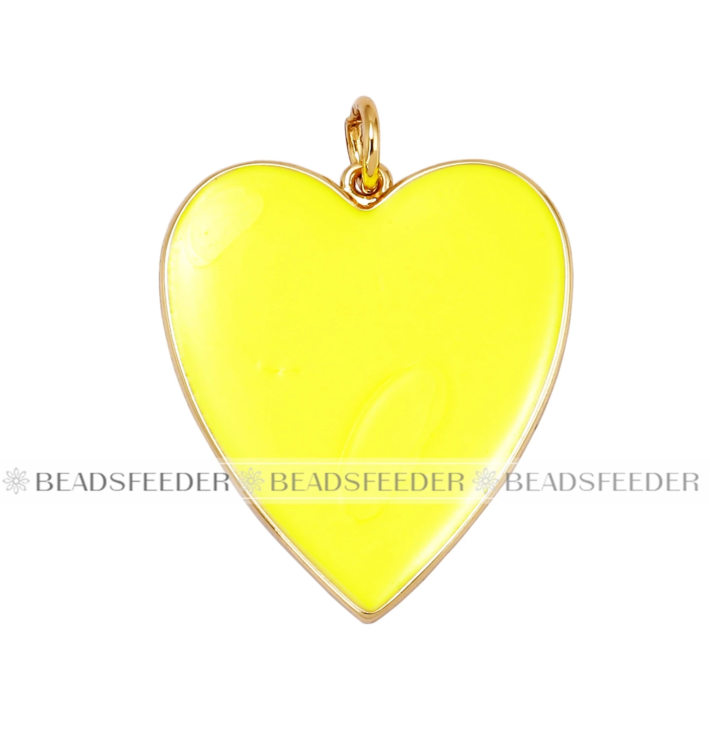 Bunte Emaille Herz Charme Neongrosa Orange Türkisblau Anhänger Öl fallen gelassen, echte vergoldete Farbe Halskette Armband k06 – Detail 15