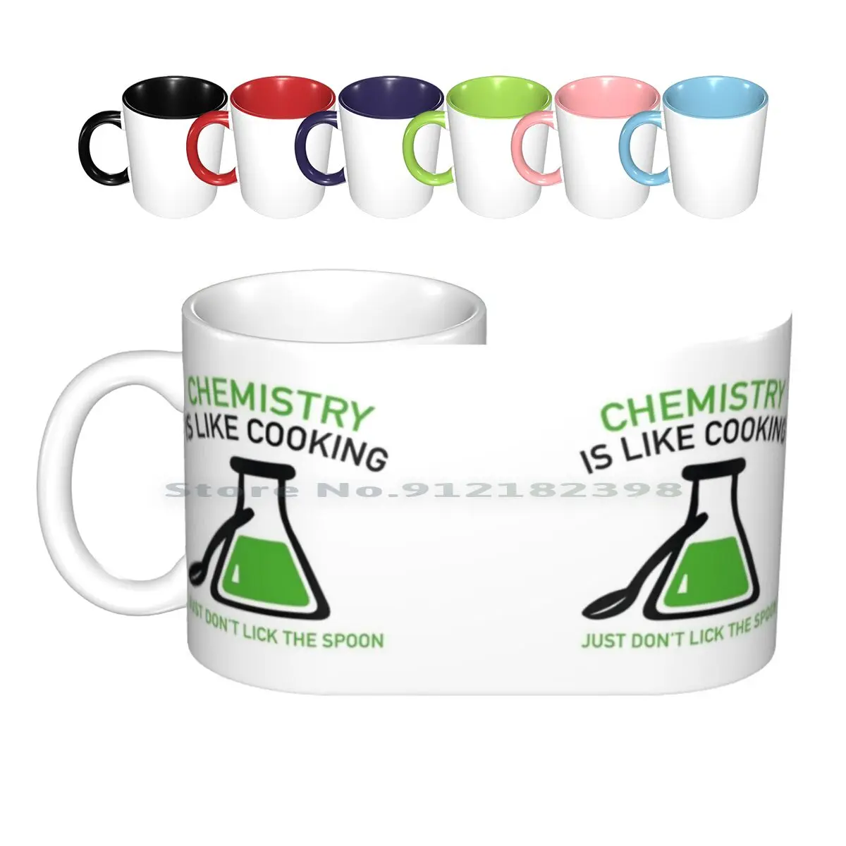 Chemistry Is Like Cooking Ceramic Mugs Coffee Cups Milk Tea Mug Funny Chemistry Cooking Spoon Geek Joke Nerd Flask Cook