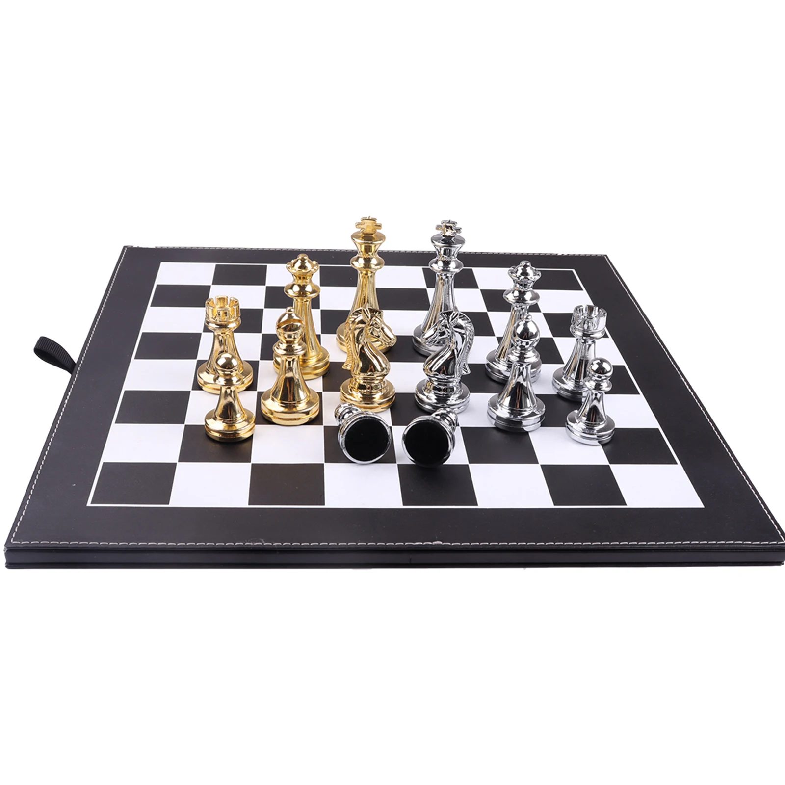 Metal Chess Set   2 Extra Queen Adults and Kids Game with Metal Pieces Game Professional Set Travel NO Board  Pieces Only