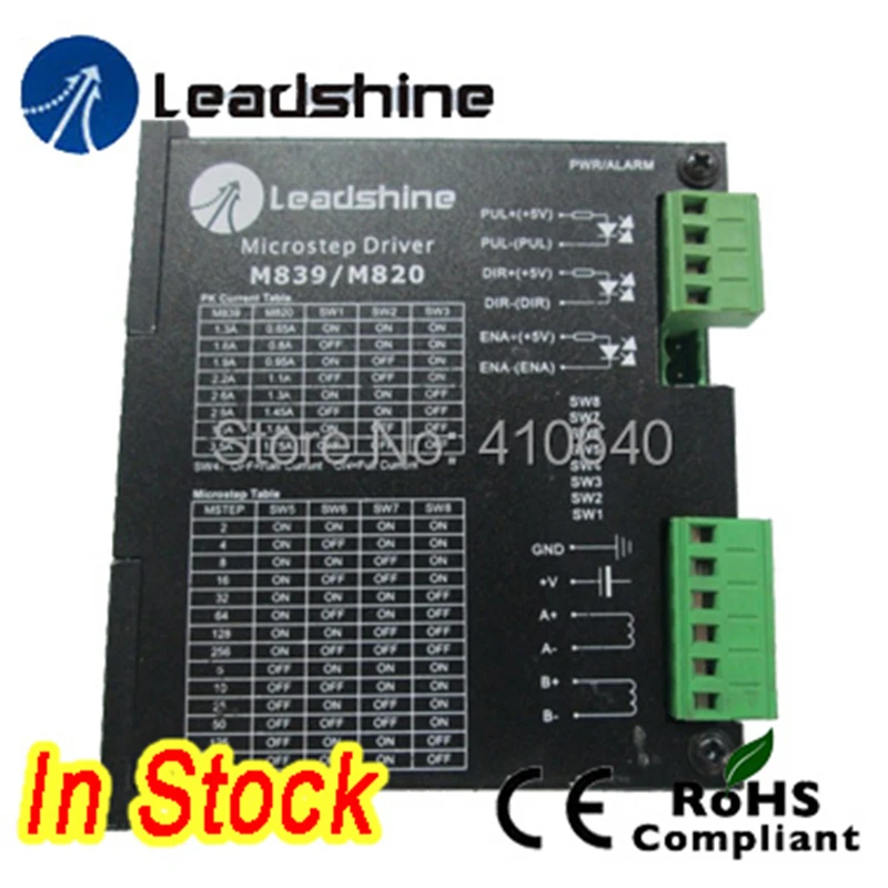 

Бесплатная доставка Leadshine 2 Фаза микрошаговый привод M839/M820 24V-80 VDC 1.3A к 3.9A подходит для шаговый двигатель Имя Размер 23/34