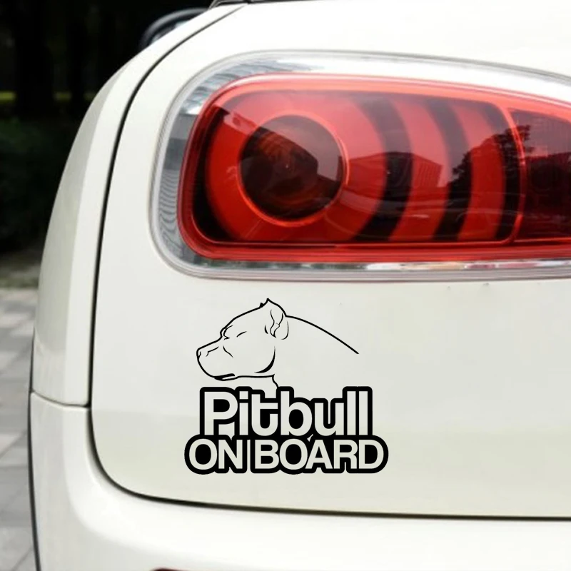 Funny Pitbull on Board Dog Car Sticker Automobiles Motorcycles Exterior Accssories Vinyl Decals for BMW VW Audi Gti Skoda