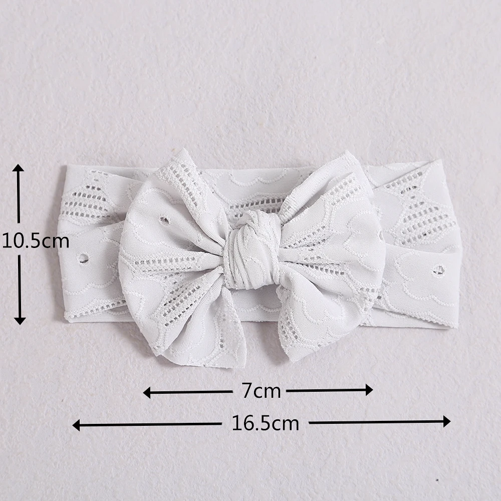 10PCs/Lot Newborn Baby Headband Soft Bow Knot Hairband Girls Lace Hollow Headwrap Turban Children Hair Accessories Lovely