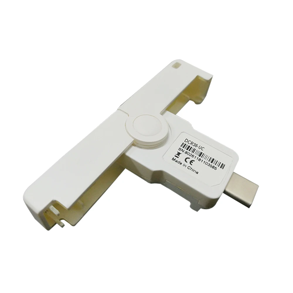 ISO7816 T=1 T=0 USB Interface White smart card & Card Reader With Freely SDK DCR38-UC