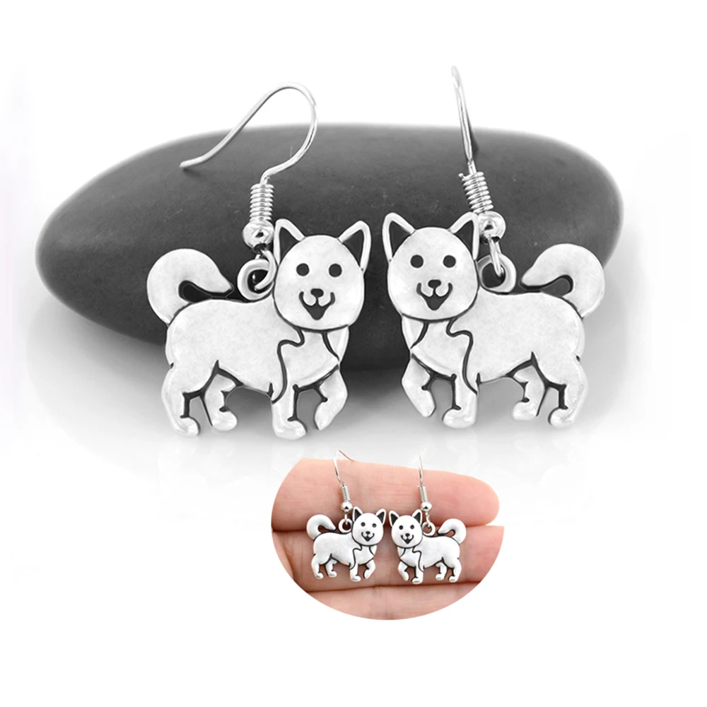 Funny Siberian Husky Dog Drop Dangle Earrings For Women Earrings Jewelry Girls Fashion Korean Trendy Long Earrings 2020 Earing