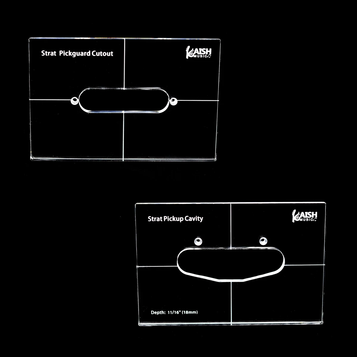 KAISH Acrylic Single Coil Pickup Routing Template Pickup Templates for Strat Body or Pickguard Rout