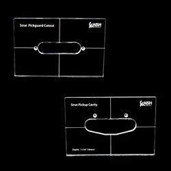 KAISH Acrylic Single Coil Pickup Routing Template Pickup Templates for Strat Body or Pickguard Rout