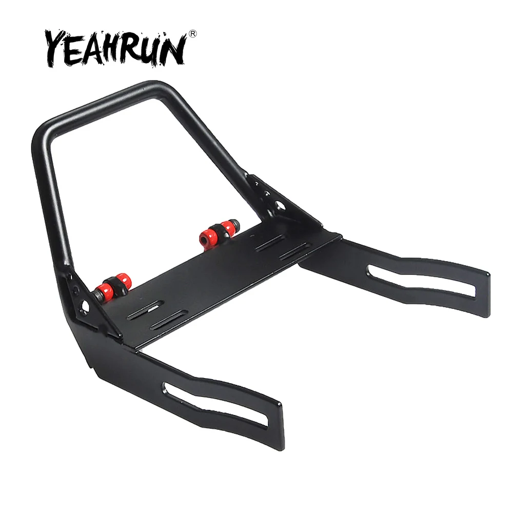 YEAHRUN Metal Front Bumper with Shackles for Axial SCX10 II 90046 TRX4 1/10 RC Crawler Car Model Upgrade Parts