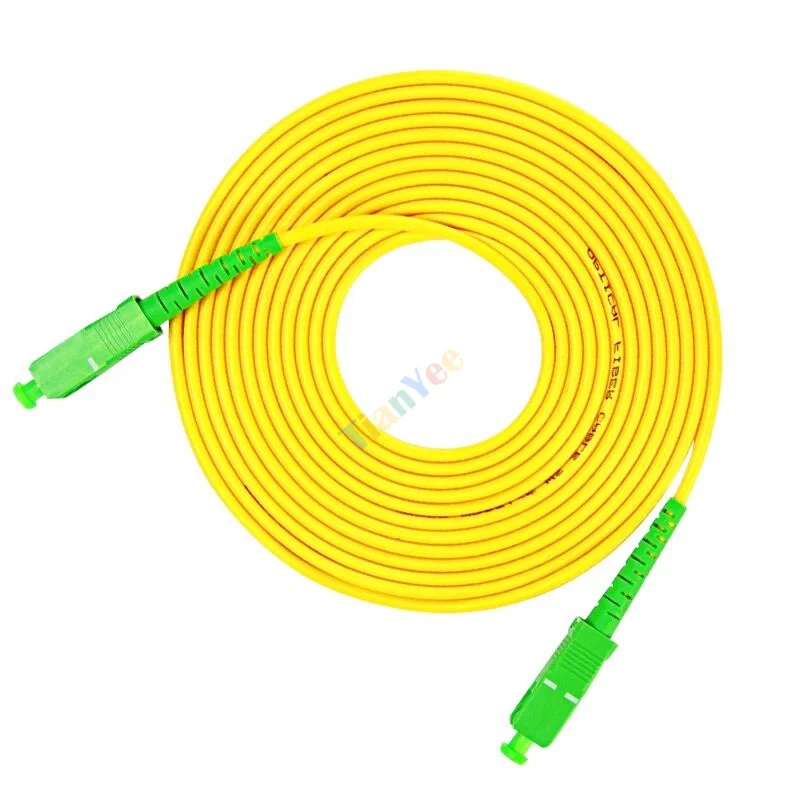 50pcs 1/2/3/5/10M SC APC-SC APC SM Simplex SX 3.0mm 9/125um SC/APC Fiber Optic Patch Cord Jumper Cable