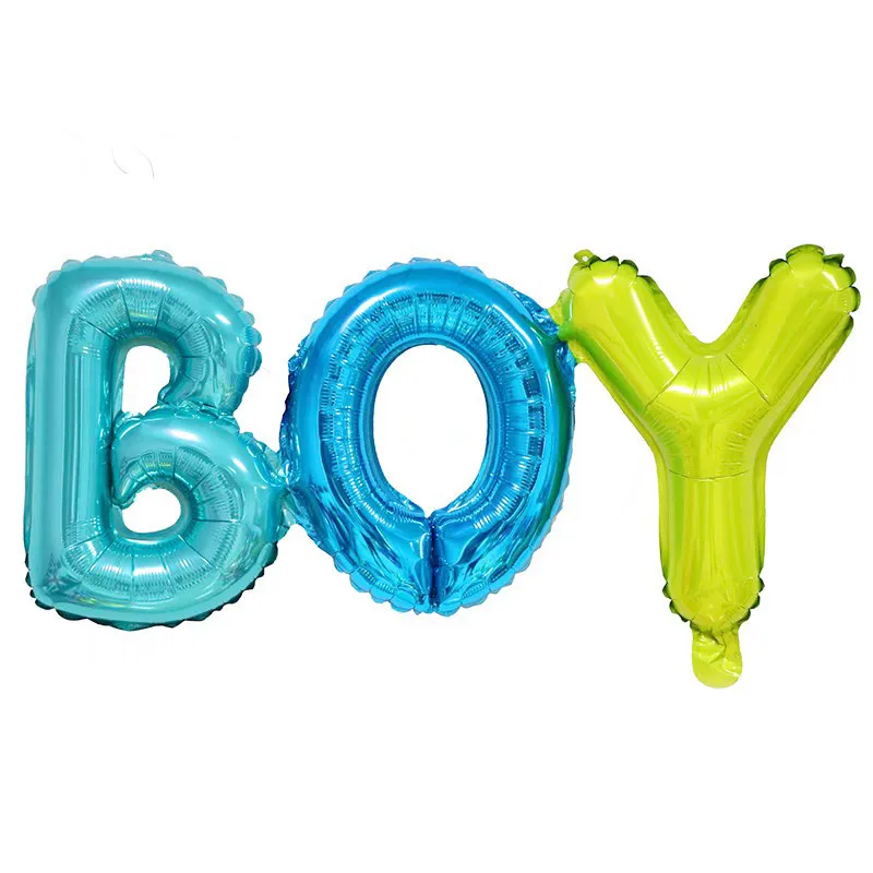 One Boy Girl Hello Baby Letter Foil Balloons baby shower balloons birthday party decorations kids Rose Gold Gender Reveal Ballon