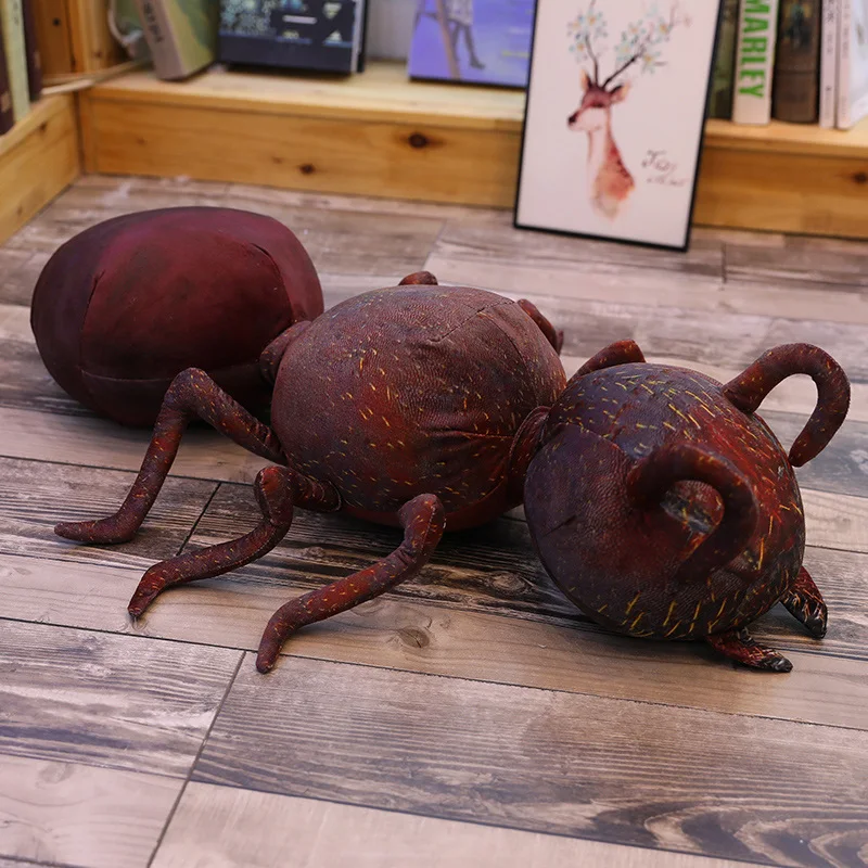 45-120cm Simulation Giant Ant Plush Toy Kawaii Stuffed Animal Cartoon Soft Doll Large Sleeping Pillow Birthday Gift for Children