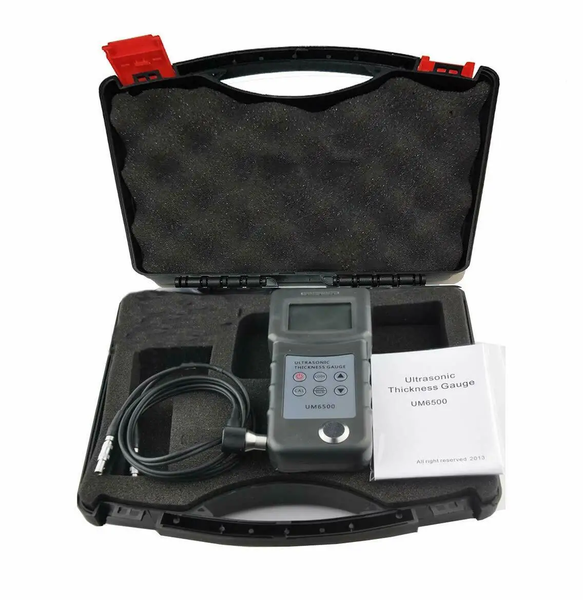 Ultrasonic Thickness Gauge Tester with Range 1.0 to 245mm Thickness Meter 0.1mm Resolution LCD with EL Backlight UM6500