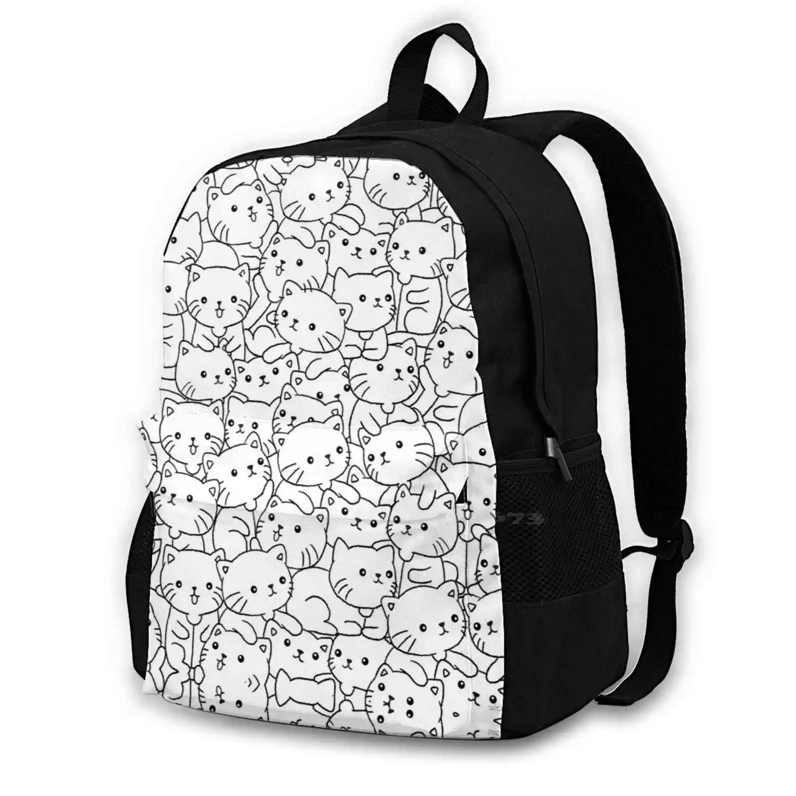 Cats In Travel Laptop Bagpack School Bags Cats Cat Cats Zox Zox Strap Cute Kitty Pussycat Cat Lover Animals Animal Pattern Dog