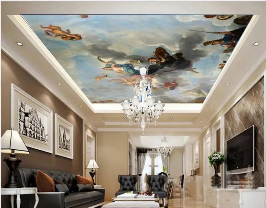 

Classical European ceiling mural Ceiling Wallpaper Murals Living Room Bedroom Ceiling Mural Decor