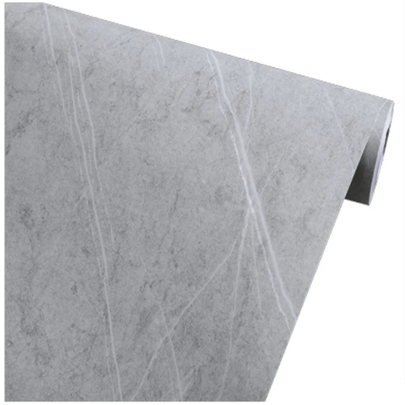 Papel tapiz impermeable con textura de mármol mate gris, autoadhesivo decorativo para encimera de cocina, pegatina de pared a prueba de aceite, 5M