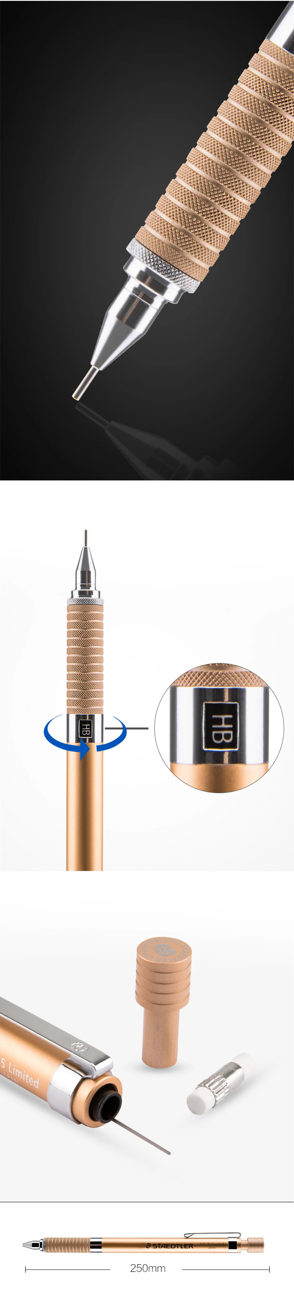 1pc staedtlerシャープペンシル0.5ミリメートル限定版中国赤925 35