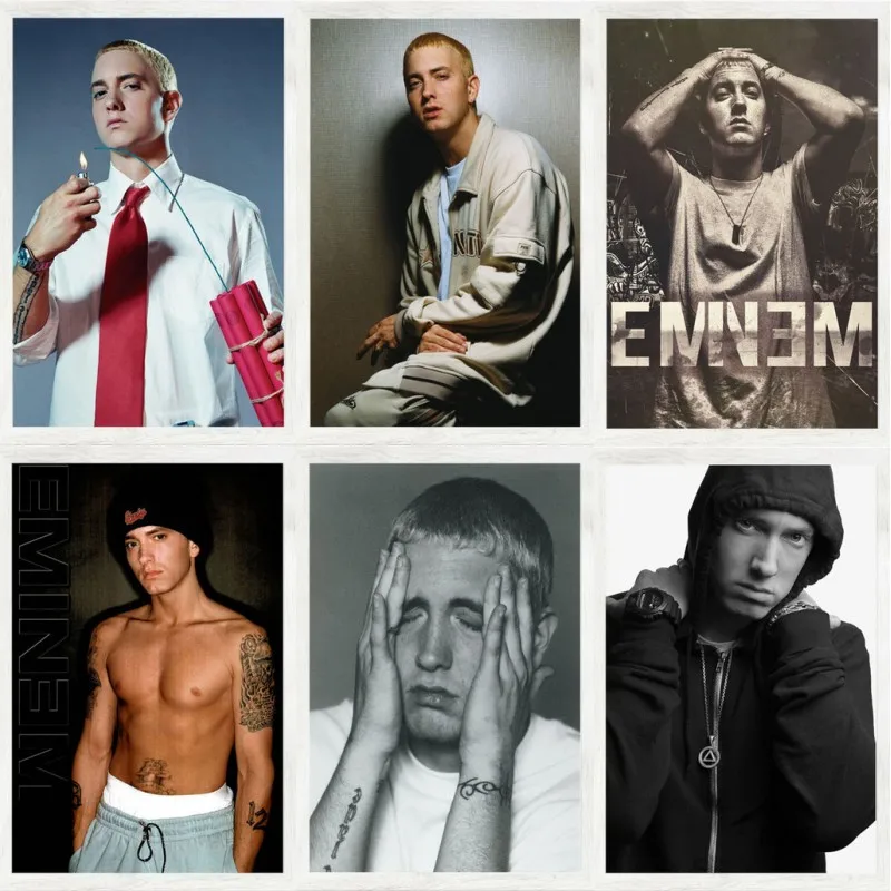 Eminem Hip Hop Rap God Super Rapper Canvas Painting Music Star Posters and Prints Wall Art Picture for Hone Bar Decoration