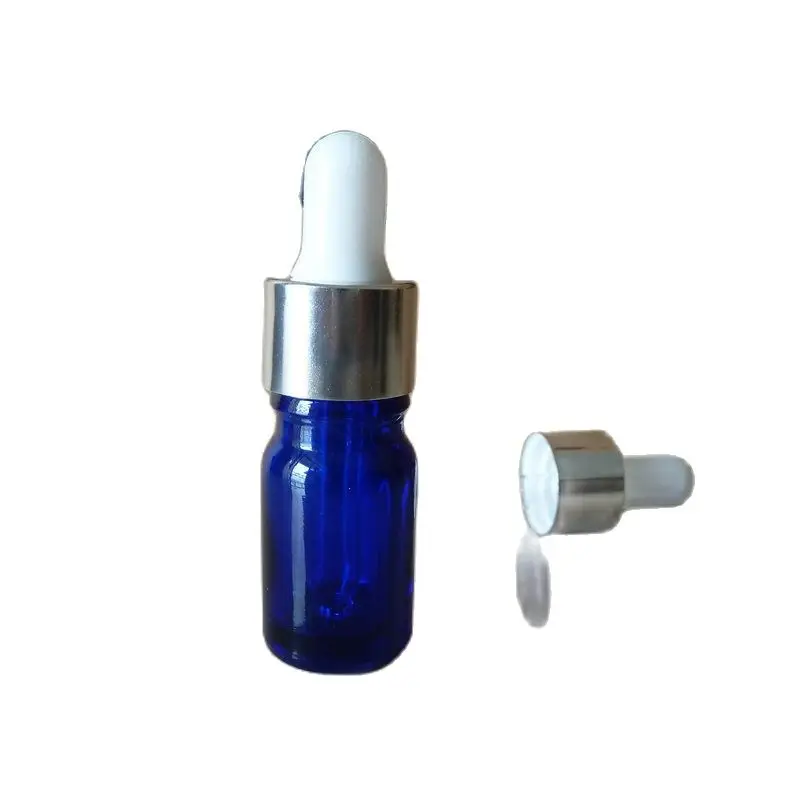 5ML 5G Blue Dropper Bottle Essential Oil Bottle, Sample Bottle Sample Sack, Cosmetic Glass Bottle, 30 Pieces/lot