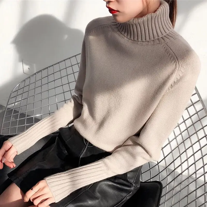 Turtleneck Sweater Women 2023 New Autumn Winter Cashmere Knitted Warm Women Sweater And Pullover Female Tricot Jumper Pull Femme