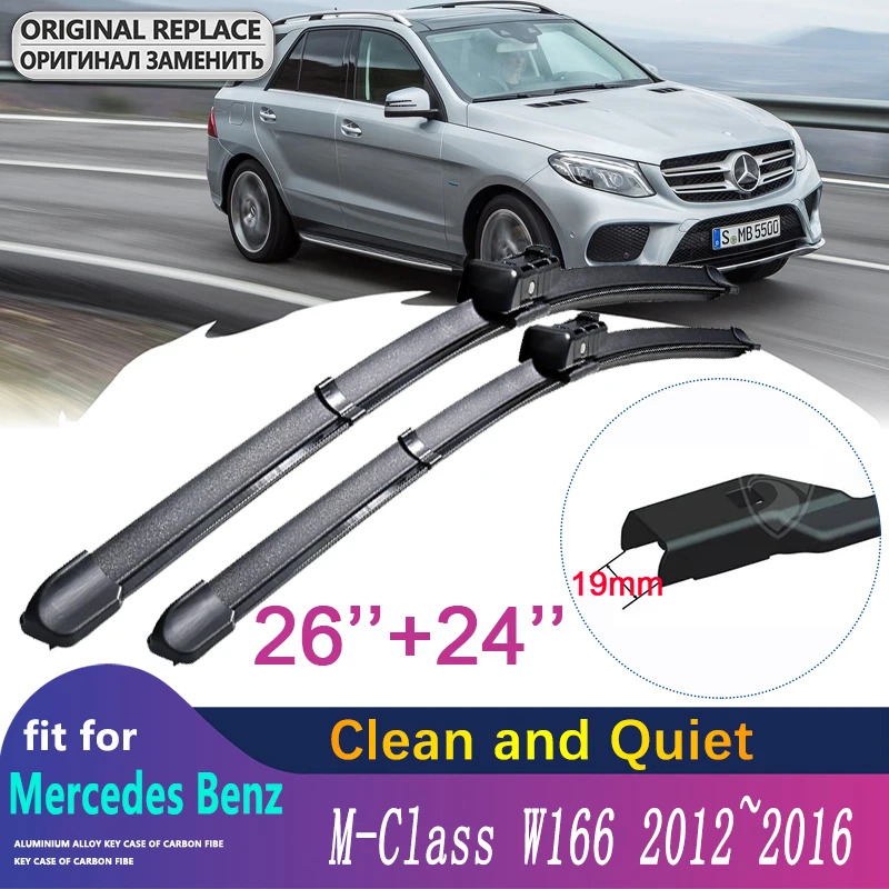 

Car Wiper Blades for Mercedes Benz M ML GLE Class W166 2012~2016 Front Window Windscreen Wipers Car Accessories 2013 2014 2015