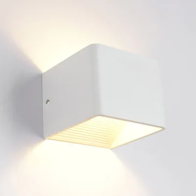 

5W-10W Indoor LED Wall Lamp 220V LED Luminaire Aisle Square Wall Sconce Bedroom LED Wall Lights White/Black Color