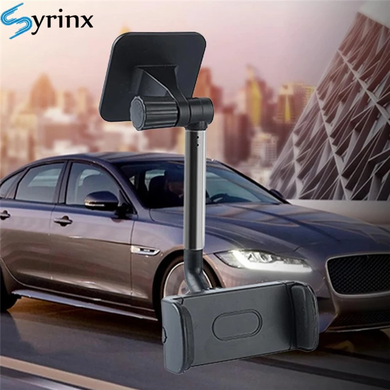 Car Windscreen Phone Holder Mobile Stand Smartphone Fixed Rearview Mirror Bracket For iPhone Sticker Suction Mount Auto Support