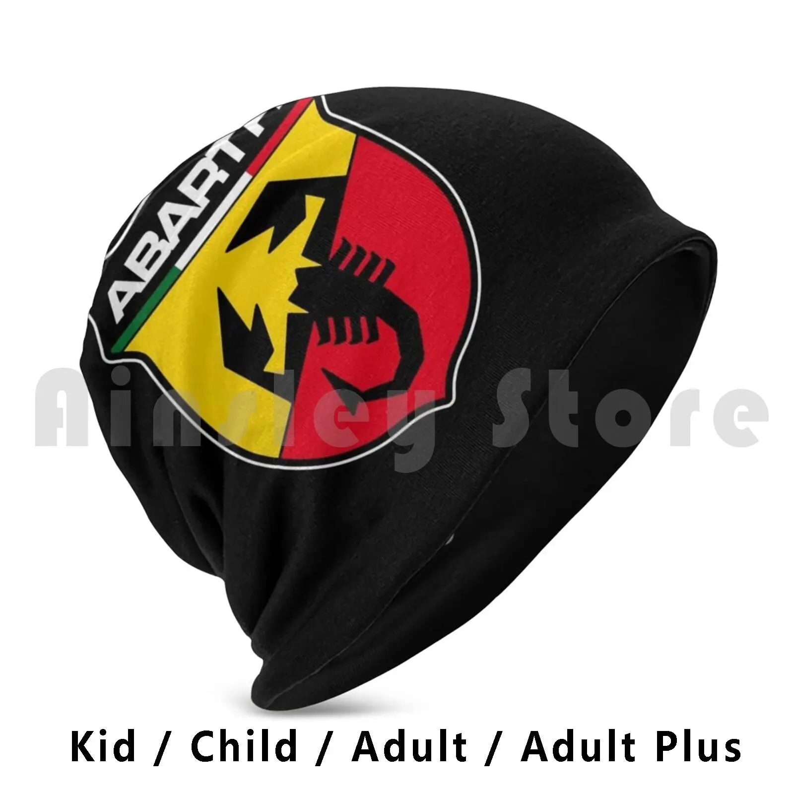 Abarth Logo Beanies Knit Hat Hip Hop Abarth Fiat Racing Car 500 Classic Logo Lancia Vintage Italian