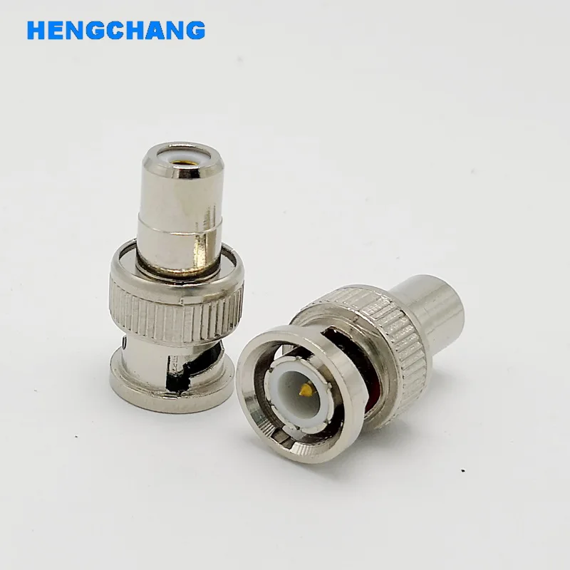 BNC to RCA connector BNC Male to RCA Female Straight Convert Connector Adapter 50pcs