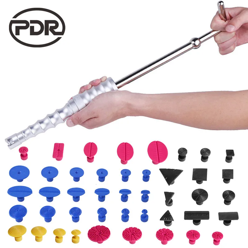 PDR Tools Reverse Hammer Car Body Paintless Dent Repair Tool Set Dent Puller Slide Hammer Fungi Suction Cup for Remove Dent Hail