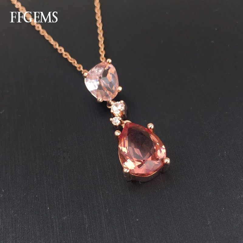 FFGems Zultanite Pendants Genuine 925 Sterling Silver Diaspore Stone Color Change For Women Lady Party Wedding Gift With Chain