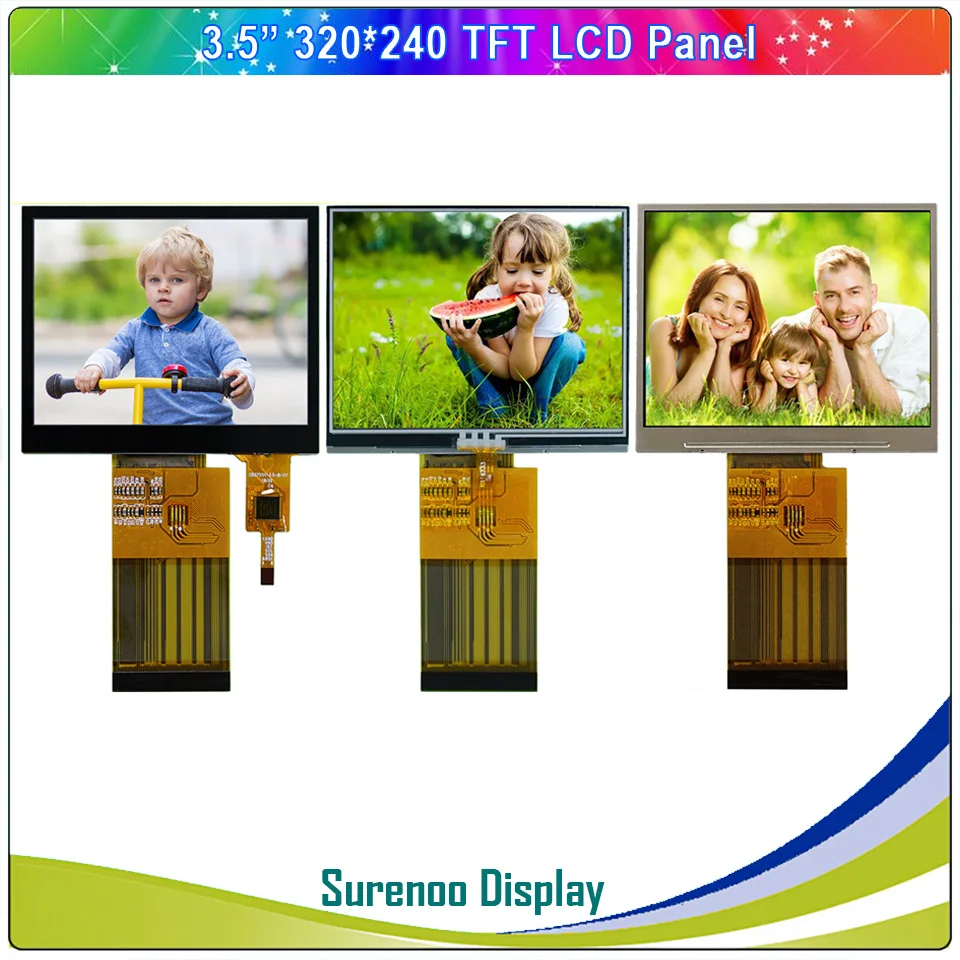 

3.5" Inch 320*240 18_Bit RGB & Serial SPI TFT LCD Module Display Screen & IIC I2C Capacitive / 4- Wire Resistive Touch Panel