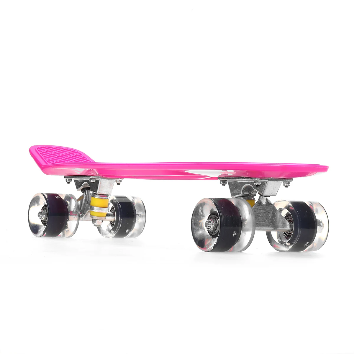 Tabla de peces de 22 pulgadas para niños, patineta Mini Cruiser de cuatro ruedas, patín, rueda LED intermitente