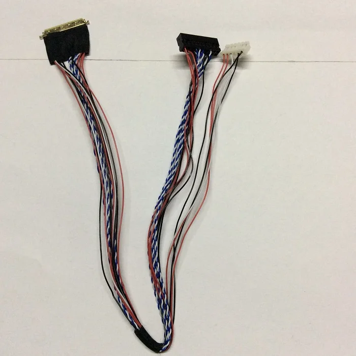 1 canal universal 6-poco 40-pin lvds cable 300 mm cable de pantalla 0,5mm pin paso para lcd diy