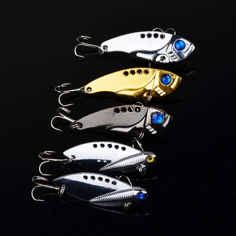 

1 Pcs Metal VIB 11G/5CM Fishing Lure Vibration Spoon Spinner Lure Crankbait Bass Artificial Hard Bait Cicada VIB Tackle