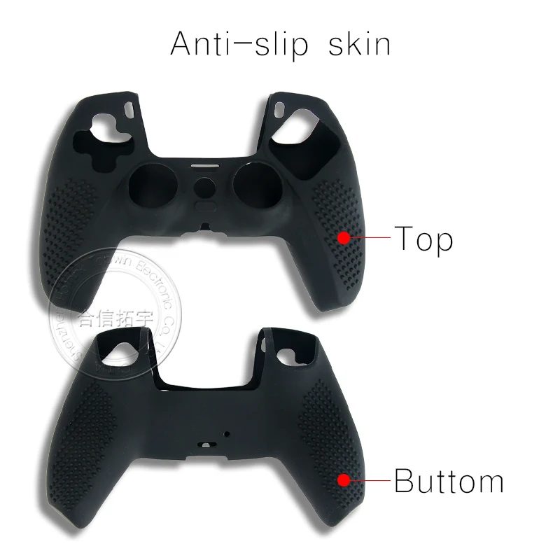 HOTHINK Silicon Chống Trượt Bao Da Cho PS5 Bộ Điều Khiển Ốp Lưng Mềm Chống Trượt Điểm Ngón Tay Cái Dán Nắp Capo cho DualSense