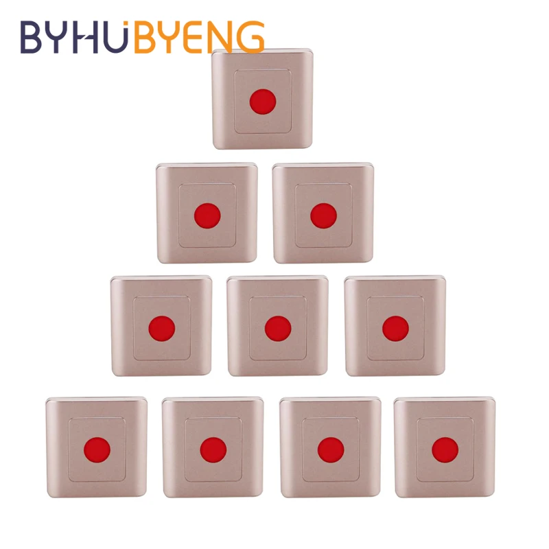 BYHUBYENG 10pcs Wireless Call Emergency Button Fast Food Pager Catering Restaurant Equipment Waiter Calling System