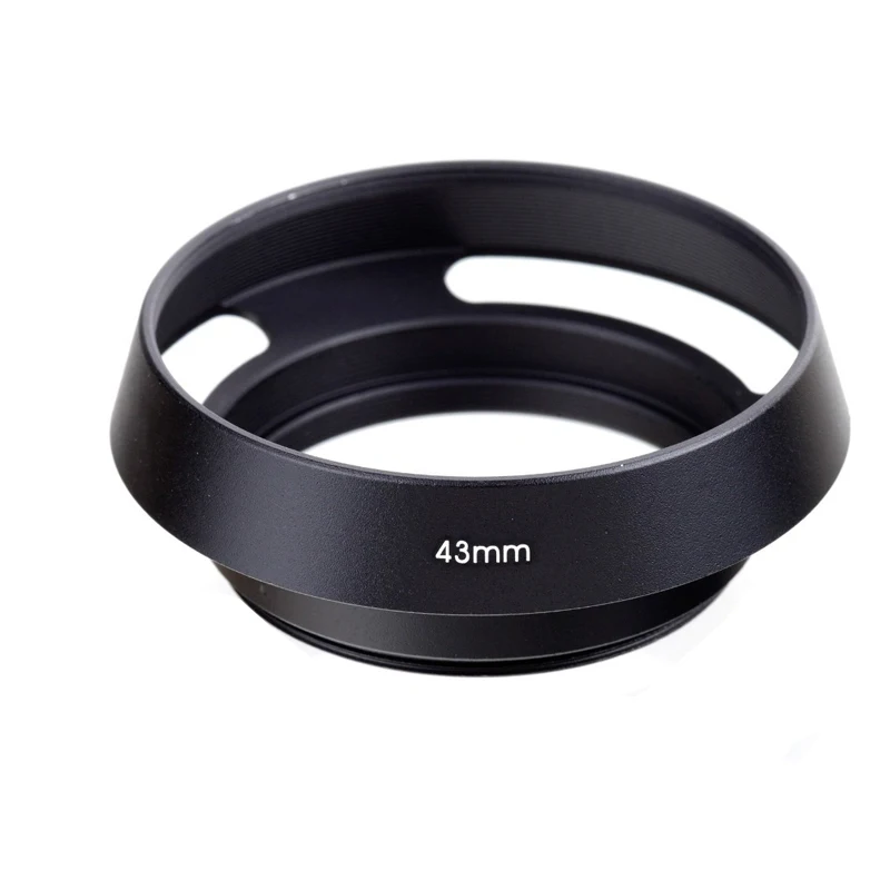 Новинка 40,5 43 46 49 52 55 58 62 67 мм черная изогнутая металлическая бленда для объектива камеры Leica M для Камеры Pentax для S & ny для Olympus