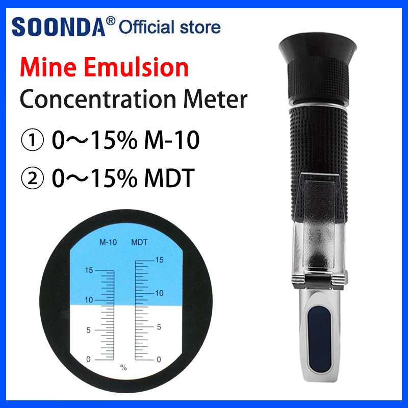 0-15% MDT Mine Emulsion Concentration Meter Tester Measuring Instruments Tools Devices  0-15% M-10 Emulsion Oil Refractometer