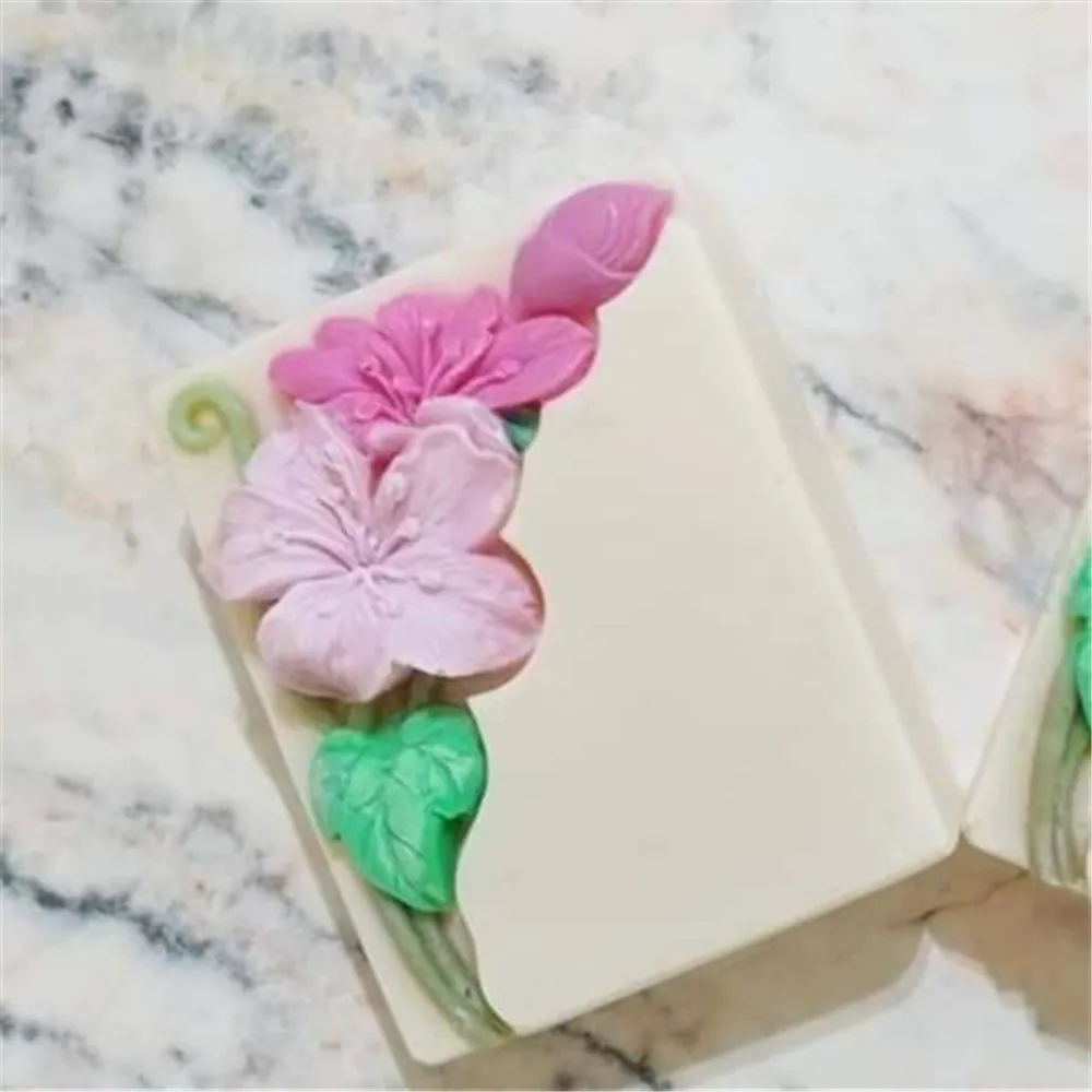 Tung Flower 3D Soap Mold Natural Silicone Soap Molds Handcrafted Candle Wax Silicone Mold Aromatherapy Resin Plaster Craft Mould