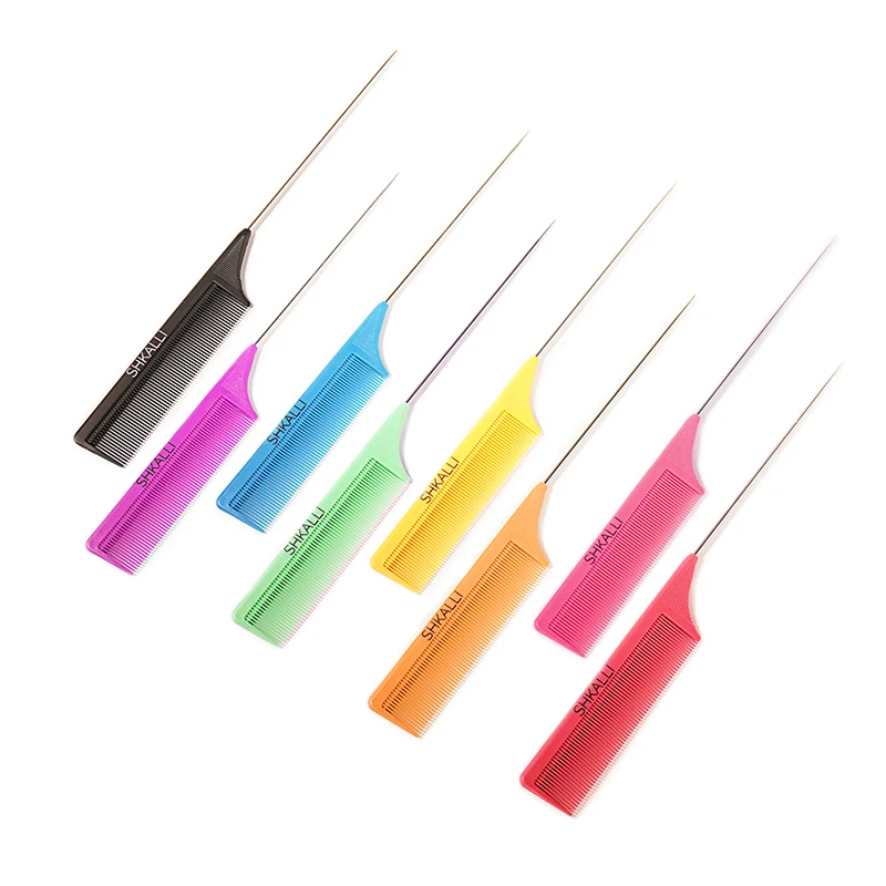 Gorąca sprzedaż Fine-tooth metalowa szpilka fryzjerstwo stylizacja włosów szczur ogon grzebień Salon fryzjerski wyróżnij grzebień farba do włosów narzędzia