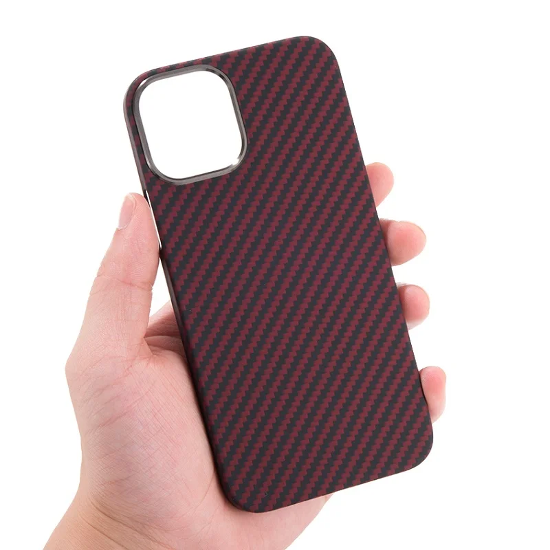 Luxury Ultra Thin KEVLAR Aramid Fiber Case for iPhone 12 Pro Max Mini 11 12Pro 11Pro Carbon Fiber Slim Full Protect Cover Shell