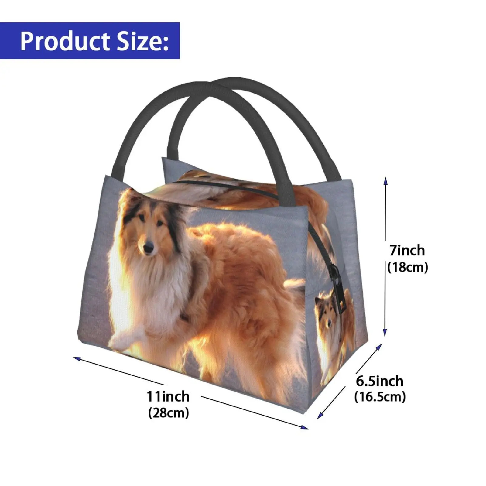 Cooler Lunch Bag Picnic Bag Golden Glow Collie Golden Glow Collie Collie Rough Collie Sable Shaded Sable Dog