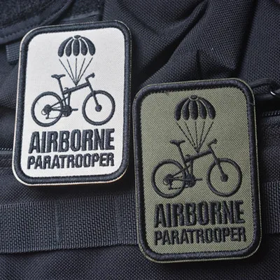 AIRBORNE Paratrooper Embroidery 3D Badge Patch Armband Tactical Patch 6.5*8.5cm