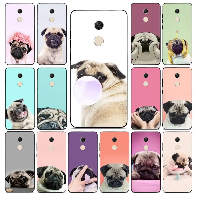 MaiYaCa Pug Dog Phone Case for Redmi Note 8 7 9 4 6 pro max T X 5A 3 10 lite pro